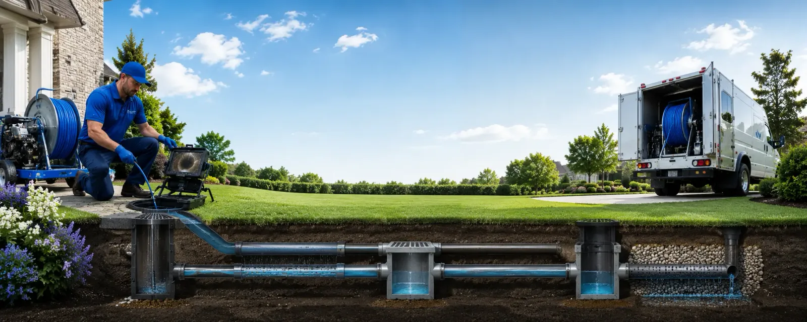 Outdoor drain cleaning information for West Long Branch, NJ